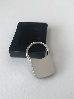 Vintage Silver Keychain - Key Ring - Stainless Steel - New In Box Silver Tone • $7.95