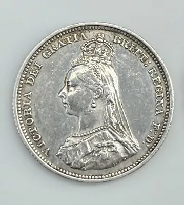 1887 Victoria Jubilee Head Shilling EF • £26.50