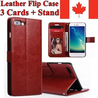 For IPhone SE 2022 2020 8 7 Plus 6S 5S Case Leather Flip Wallet Stand Card Cover • $6.48