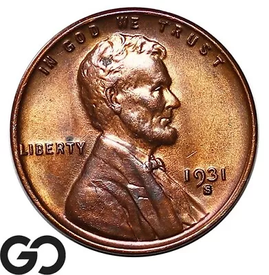 1931-S Lincoln Cent Wheat Penny Nice Gem BU++ Better Date ** Free Shipping! • $133.50