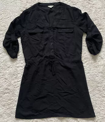 Ladies Max Studio Utility Style Wrap Dress. Size M. Black.Pockets. PRISTINE • £10