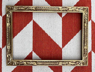 Carved Newcomb Macklin Style Frame Gold And Red 21 X 15 1/8 Inches • $725