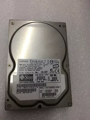 SUN 390-0302-03  80GB SATA  Drive  3.5   HDS7280SASUN80G  Test--PASS • $80