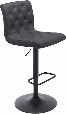 Tufted Fabric Bar Stool Adjustable Swivel Counter Height Barstool With Back Up • $99.99
