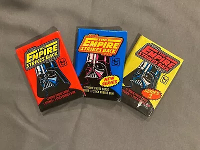 1980 EMPIRE STRIKES BACK🔴🔵🟡/Star Wars UNOPENED Topps Wax Packs;Series 12 & 3 • $74.95