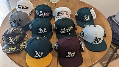 Oakland A's New Era Pro Fitted Snap Hat Cap Lot Of 11; Size 7 3/8 3/4 5/8 1/2 • $228.88