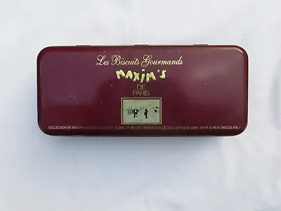 Maxim's De Paris Les Biscuits Gourmands Cookie Advertising Hinged Tin Box  • $17.99