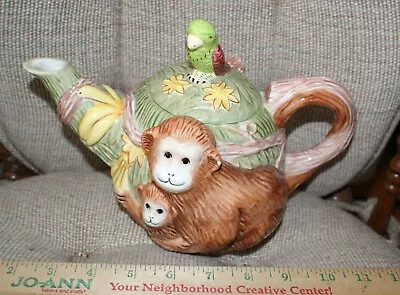 Monkey Teapot Jungle Spree Strata Group Hand Painted Fast Shipping  • $29.95