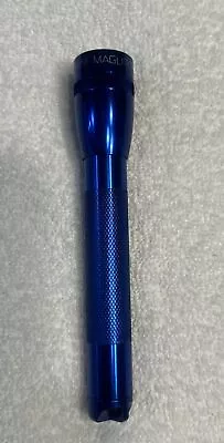 Mag-Lite 6  2 AA Battery Flashlight Works Made In USA Blue - Alcatel • $12.99