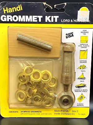 Vintage Handi Grommet Kit Punch & Die Hole Cutting 3/8  ID Lord & Hodge #2 USA • $9.79