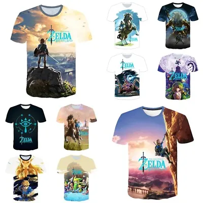 Kids Adult 3D The Legend Of Zelda Casual Short Sleeve T-Shirt  Tee Top Xmas Gift • £8.99
