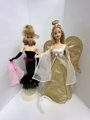 1995 Solo In The Spotlight Barbie And 1999 Angelic Inspiration  With Stands • $14.95