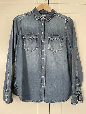 M&S Autograph Denim Shirt Size 10 • £8