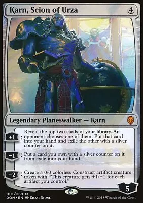 MTG Magic The Gathering Karn Scion Of Urza (1/296) Dominaria LP • $6.95