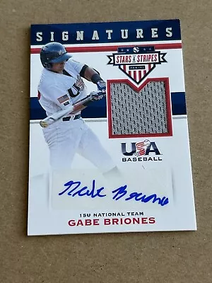 2017 USA Stars & Stripes Signatures Auto Jersey #d/199 Gabe Briones Autograph • $1.99