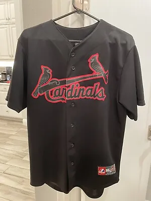 Matt Holliday Vintage Majestic St. Louis Cardinals Black Jersey Size Medium M • $99.99