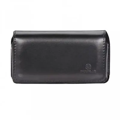 Black Premium Leather Side Case Phone Cover Holster Swivel Belt Clip Loops - C90 • $8.24