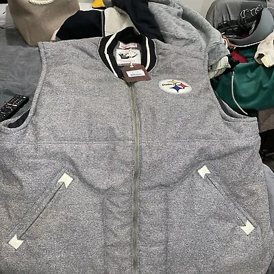 Mitchell And Ness Steeler Vest  5 X But Run Small ￼retail $110 $55 Big &tall • $55