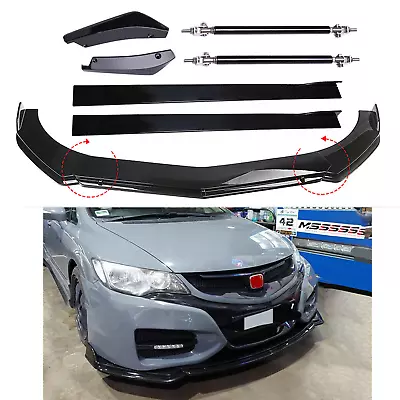 Front Bumper Lip Spoiler Splitter + Side Skirts + Rear For Honda Civic Type R • $99.99