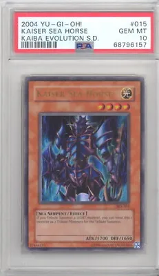 PSA 10 - Yu-Gi-Oh Card - SKE-015 - KAISER SEA HORSE (ultra Rare Holo) - GEM MINT • $133.89