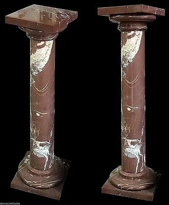 Column Marble Red Laguna Marble Vintage Classic Old Home Design Column H.100cm • £805.73