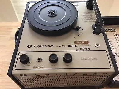 Vintage Califone 1420K Phono Solid State Record Player (16 33 78 45) RPM  • $60