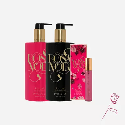 BRAND NEW MOR Bundle Rosa Noir Body Lotion+Wash+Spray Free Shipping • $36.98