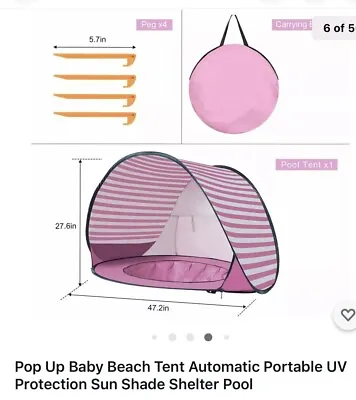 Pop Up Baby Beach Tent Automatic Portable UV Protection Sun Shade Shelter Pool • £17