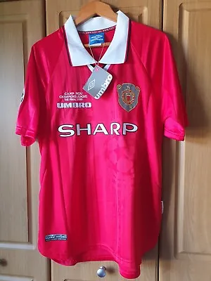 Manchester United Beckham #7 Champions League Final 1999  Football Shirt Size L • £35