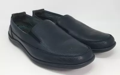 SAS Weekender Black Pebbled Leather Slip On Comfort Loafers Shoes Men’s Sz 12 W • $49.95