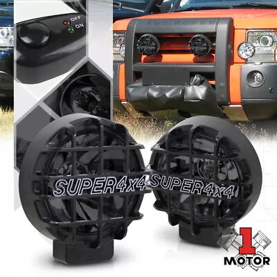 Smoked Lens 6  Round Fog Light W/Black 4x4 Offroad Protective Stone Guard+Switch • $43.64