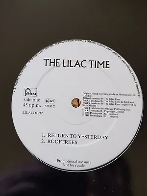 The Lilac Time - ‎Return To Yesterday. 12  Vinyl Promo 1988 Stephen Duffy  • £2