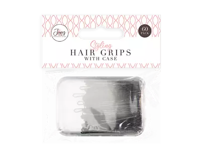 60pk Hair Grips | Black Bobby Pins Waved 4.5cm Styling Clips Slides Kirby Salon • £2.99