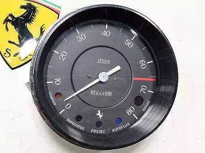 Ferrari 330 Tachometer RPM Gauge_Veglia_Chrome Bezel_Made In Italy_GENUINE • $1999.99