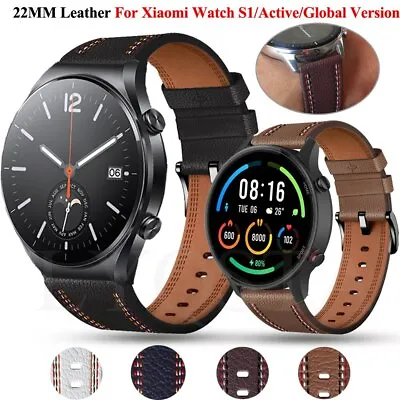 22mm Leather Strap Band For Xiaomi Mi Watch S1 Global Active Color 2 Watchband • $6.37