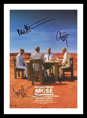 Muse Entire Band Autographed Signed & Framed Photo Print • £19.99