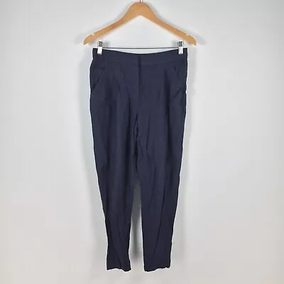 $21.95 • Buy Massimo Dutti Womens Dress Pants Size US 8 Aus 12 Navy Blue Skinny Stretch028511