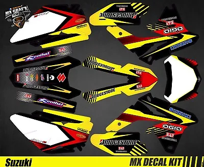 Kit Deco Motorcycle For / MX Decal Kit For Suzuki Rm-Z - Yellow Strip • $158.86