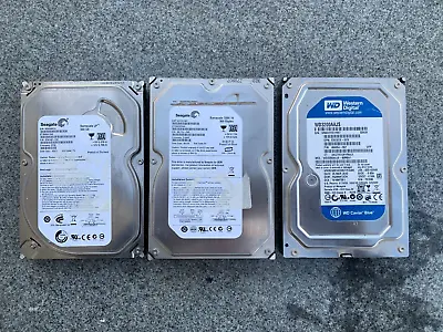 3x SATA 3.5  Hard Drive Western Digital Blue 320Gb Seagate Barracuda 360Gb 500Gb • £11.99