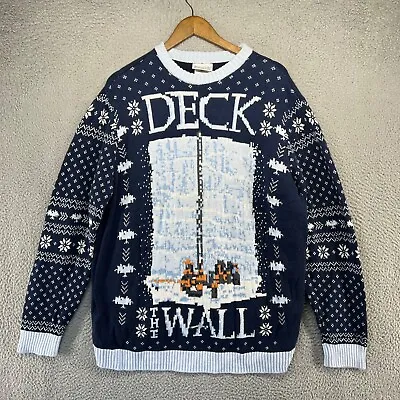 Game Of Thrones Sweater Men's 2XL Graphic Deck The Wall Ugly Christmas Festive • $14.83