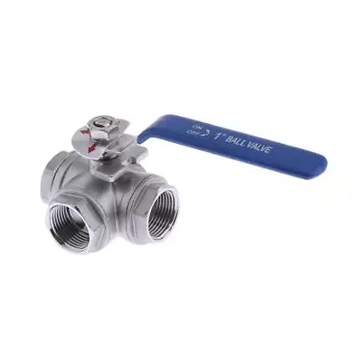 304 Stainless Steel 3 Way Ball Valve For Water Gas Steam • £22.86