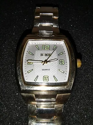 Gents IEKE Quartz Watch With 2 Tone Metal Strap & 3 Fold Sprung Clasp - 508 • £7.95