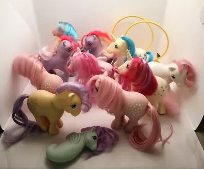 Vintage 80s My Little Pony Lot 10 Ponies 1 Seahorse 2 Castle Hoops • $9.99