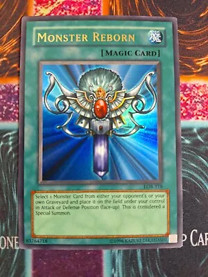 Yu-Gi-Oh! TCG Monster Reborn LOB-118 Ultra Rare OG Unlimited Wavy LP/MP • $63