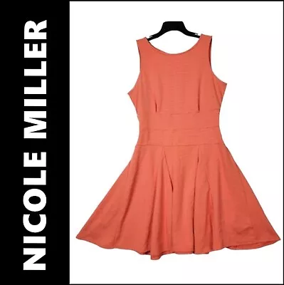 Nicole Miller Orange Dress Women's Size XL Women Sleeveless Fit & Flare • $25.95