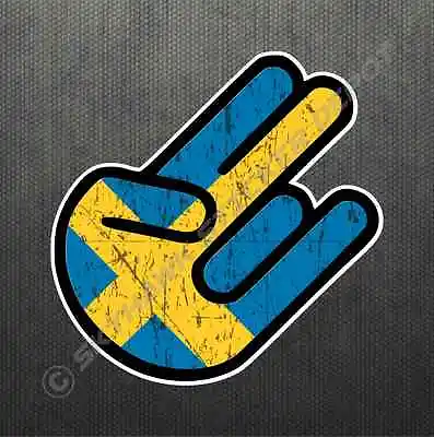 Shocker Swedish Flag Sticker Vinyl Decal Sweden Car Sticker Fits Volvo & Saab  • $3.99