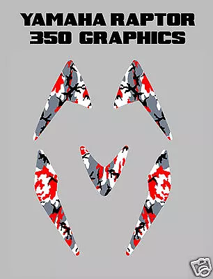 $14.99 • Buy Yamaha Raptor 350 Red Camo Fender Graphics Decals Sticker Plastics Atv Quad 