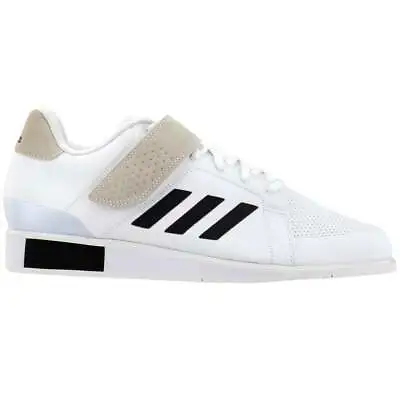 Adidas Power Perfect Iii Weightlifting  Mens White Sneakers Athletic Shoes BD715 • $39.99