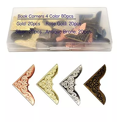 JSM 80-PCS Metal Book Corners Corner Protector Iron Decorative For Scrapbook ... • $14.60