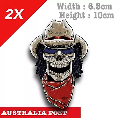 R.M Williams Cowboy SKull With Red Bandana Decal Sticker • $7.50